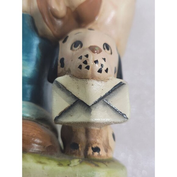 Vintage Price Import Ceramic Mailman Figurine 6-1/4" Mailbox Dog - Picture 6 of 8